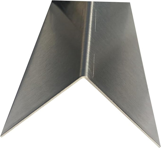 Brushed 304 Stainless Steel Corner Guards, 48" Wall Protectors, 20ga & 16ga, Available in 1/2" to 4", Multi-Pack Options (1, 2, 5, or 10) (5, 3 x 3, 16ga, No Hug Edges)