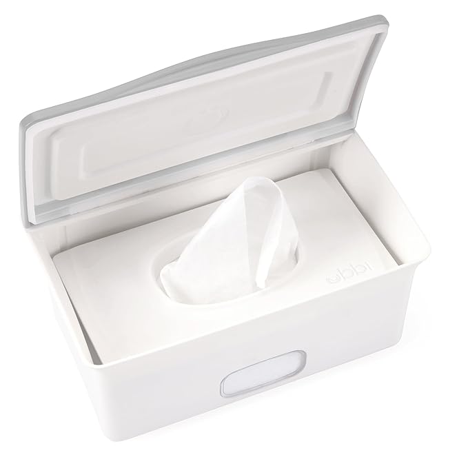 Ubbi Baby Wipes Dispensers with Weighted Plate, Portable On-The-Go Wipes Holder, Keeps Wipes Moist and Fresh, Fits Most Diaper Bags