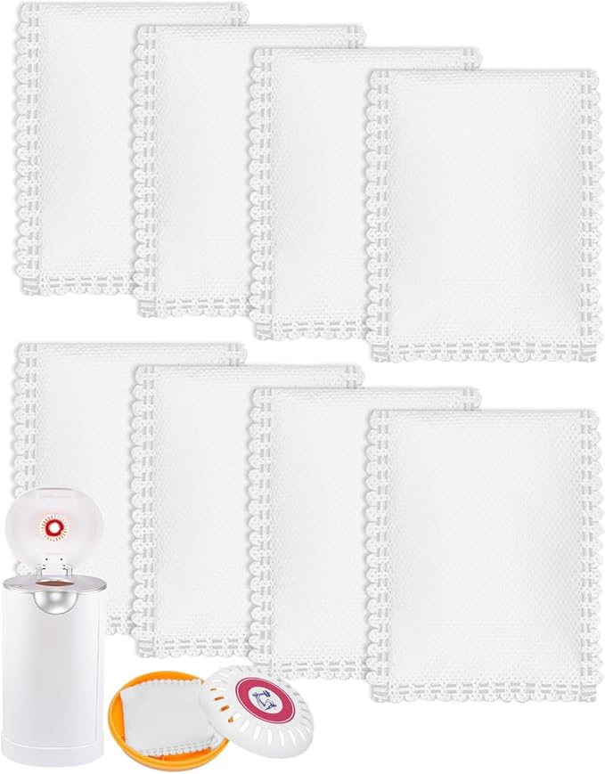 Diaper Pail Deodorizer Odor Absorber Compatible with Munchkin Arm & Hammer Puck Baking Soda Cartridge, Lavender Scented Diaper Pail Odor Eliminator, 8 Pack (For 3.5" Cartridge)