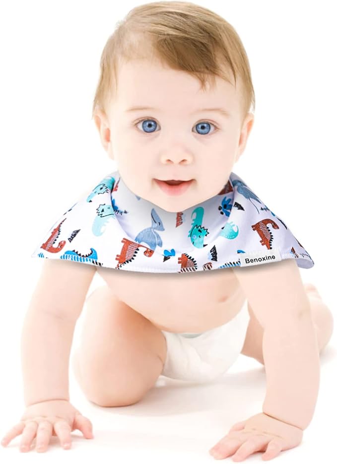 Baby Burp Cloths & Baby Bibs 2-in-1 Design Large Size 3 Layers Thicken Cotton Super Absorbent and Soft Baby Spit Up Burping Rags Baby Burp Cloth Set for Boys and Girls Solid 12 Pack