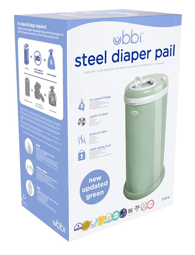 Ubbi Steel Odor Locking, No Special Bag Required, Money Saving, Awards-Winning & On-The-Go Refill Bags, Lavender Scented, Value Pack of 36, Baby On The Go Diapering Essentials