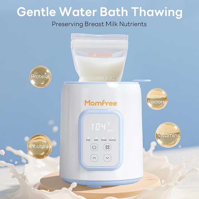 Bottle Warmer, 8-in-1 Fast Baby Bottle Warmer for Breastmilk and Formula,Milk Warmer with Accurate Temperature Control and Automatic Shut-Off,Multifunctional Bottle Warmers for All Bottles(Blue)