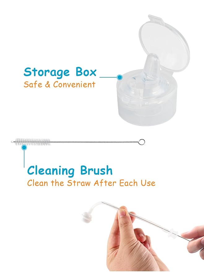 Sippy Cup Soft Conversion Kit for Philips Avent Anti-Colic Baby Bottle, Toddler Transition Kit with Silicone Sippy Spout Nipple, Weighted Straw, Bottle Handle, Cleaning Brush, 3-Pack
