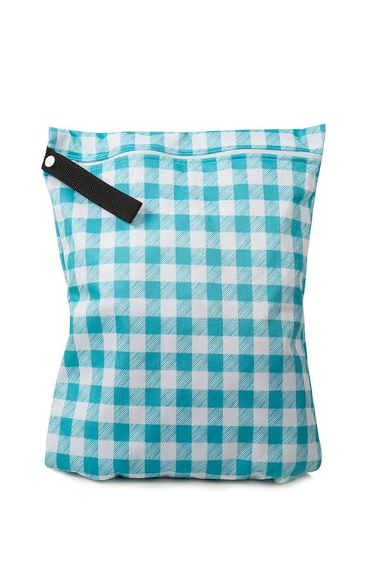 Buttons Cloth Diapers Waterproof Washable Reusable Zippered Laundry Wet Bag (Medium, Picnic)