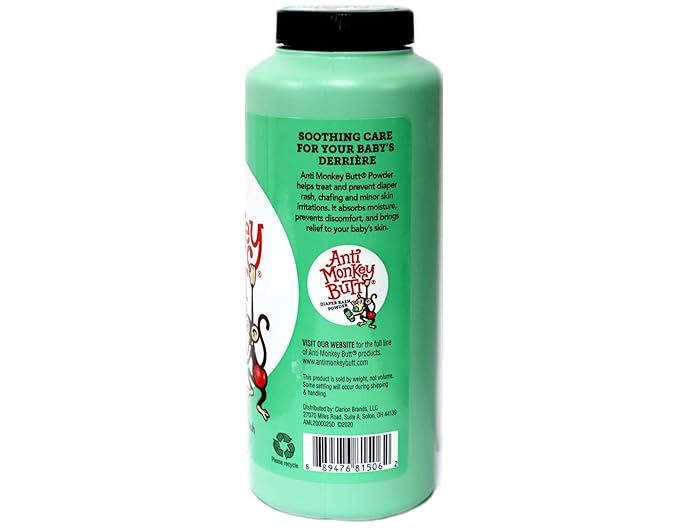 Baby Anti-Monkey Butt Diaper Rash Powder, 6oz. Bottle - by Anti Monkey Butt