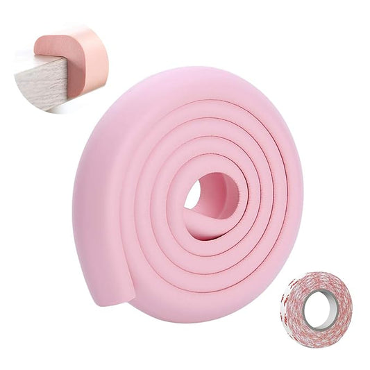 SONARIN Baby Safety Baby Edge & Corner Guards,2M/6.6ft Corner Protectors Furniture Table Edge Protectors L Shape with Strong Adhesive Tape,Colorful Child Protection(Pink)