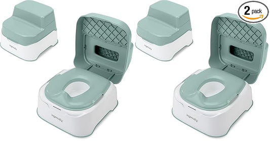 Ingenuity Prepare to Potty 3-in-1 System - Potty Training Toilet, Topper, Step Stool, Easy Setup, for Toddlers Ages 18 Months+ (Pack of 2)