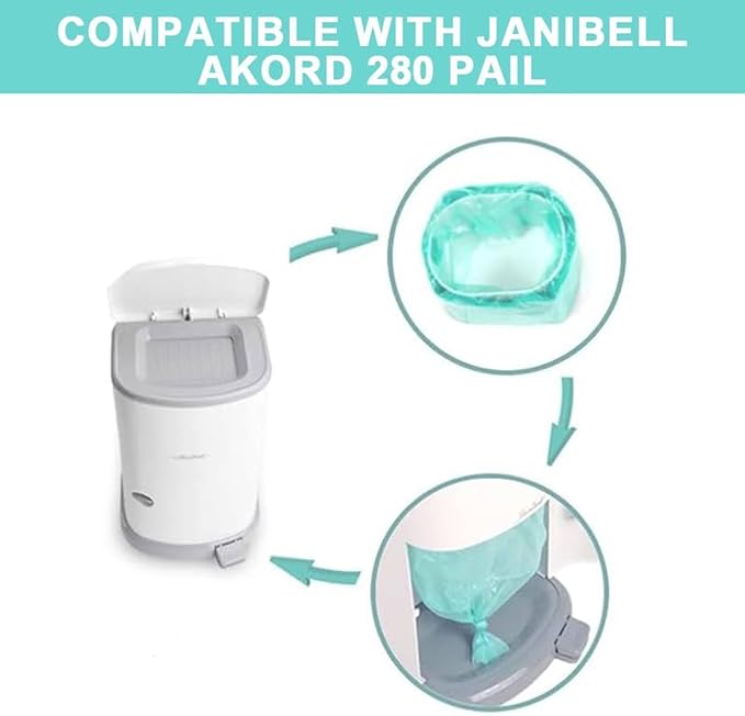 Adult Diaper Liner Refills Compatible with Janibell Akord 280 Slim Model Adult Diaper System, A Single Liner Pack Will Last for Over 500 Briefs Using 6 PACK