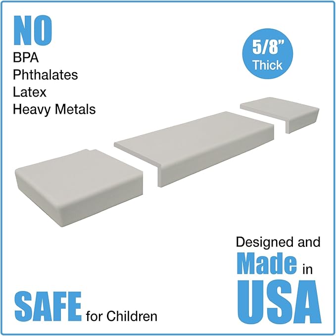 KidKusion Soft Seat Hearth Pad | Made in USA | Taupe | 90" x 14" | Fireplace and Hearth Protection
