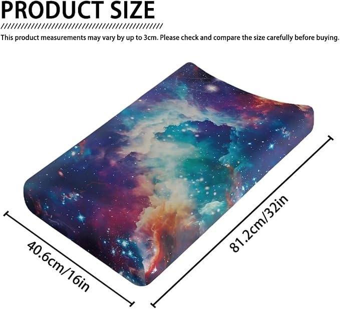 Rainbow Cloud Galaxy Changing Pad Covers, Stain Resistant Baby Diaper Change Table Covers Soft Change Sheet for Newborn Baby Boys Girls Machine Washable