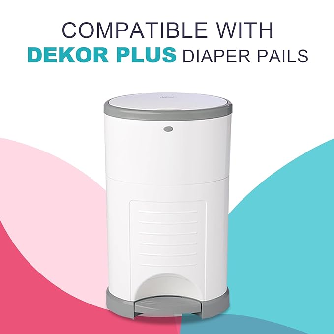 Refills Compatible with DEKOR Plus Diaper Pail Refill Bags| 4 Pack| Super Powerful Odor Eliminator Extra Thick Diaper Pail Bags| Each Holds up to 3016 Diapers| Fresh Lemon Scent| Easy to Replace