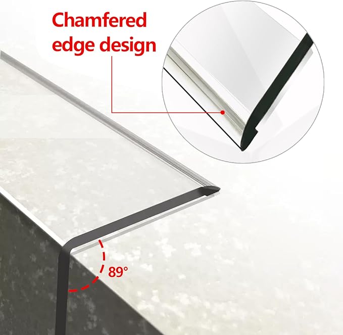 Wall Corner Protector - 2PCS, 16"x1.18" - Self Adhesive Clear Corner Protectors for Walls, Cabinet Doors, Edge Protector Trim; Easy to Install Corner Guards for Walls (40.6cm x 3cm)