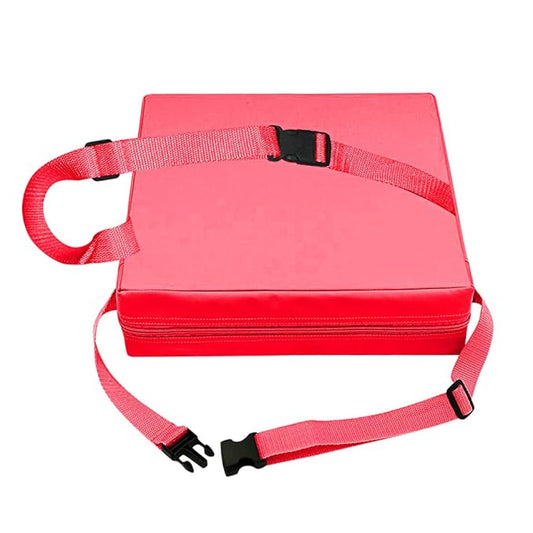 Dining Chair Heightening Cushion Portable Dismountable Adjustable Highchair Booster for Baby Toddler Kids Infant Washable Thick Chair Seat Pad Mat (red+Pink)
