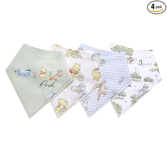 Copper Pearl Baby Bandana Drool Bibs for Drooling and Teething 4 Pack Gift Set Hundred Acre Wood
