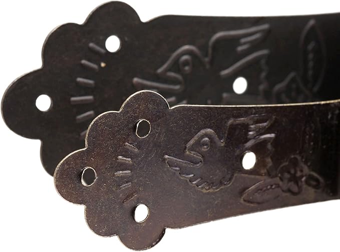 dophee 4Pcs Antique L Shaped Corner Guards, Embossing Decorative Edge Corner Bracket Protectors Cover with Mounting Screws for Chest Case Wooden Box - 2.17"x2.17"x0.98"