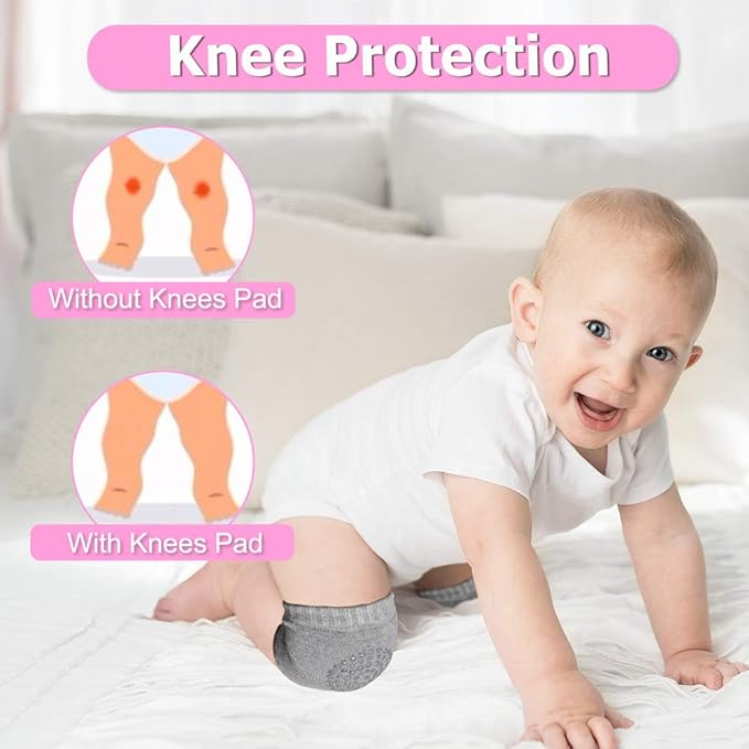 Baby Head Protector & Baby Knee Pads for Crawling, Toddlers Head Safety Pad Adjustable Backpack, Baby Back Protection for Walking & Crawling, Cute Bunny