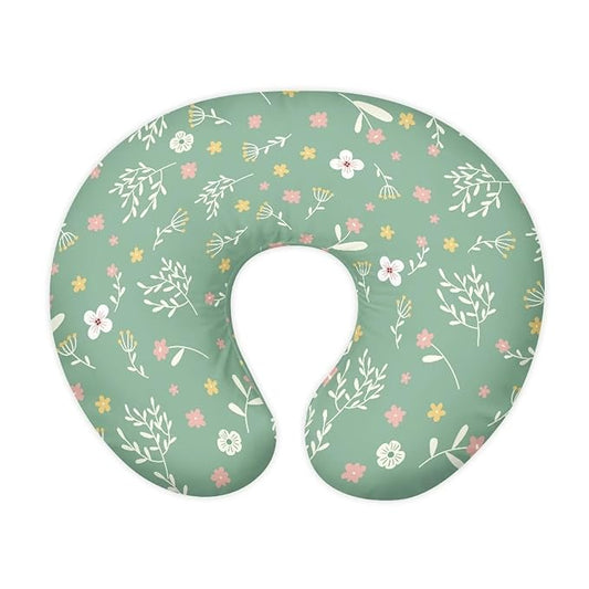 Floral Nursing Pillow Cover with Hidden Zipper Floral Super Soft & Breathable & Skin Friendly for Moms/Baby Stretchy Nursing Pillow Cover Quick-Dry Fabric