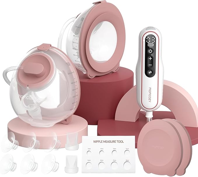 Momcozy Wearable Breast Pump V2 Pro Ultra-Lightweight, Double Electric Breast Pump Hands-Free & Portable Pump with Upgraded Flange, Quiet & Leak-Proof Electric Pump for Pumping Moms