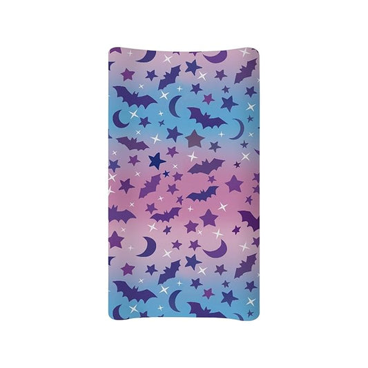 Halloween Bat Girls Changing Pad Covers Gradation Changing Table Cover for Baby Boys Soft Breathable Changing Pad Sheets Cover