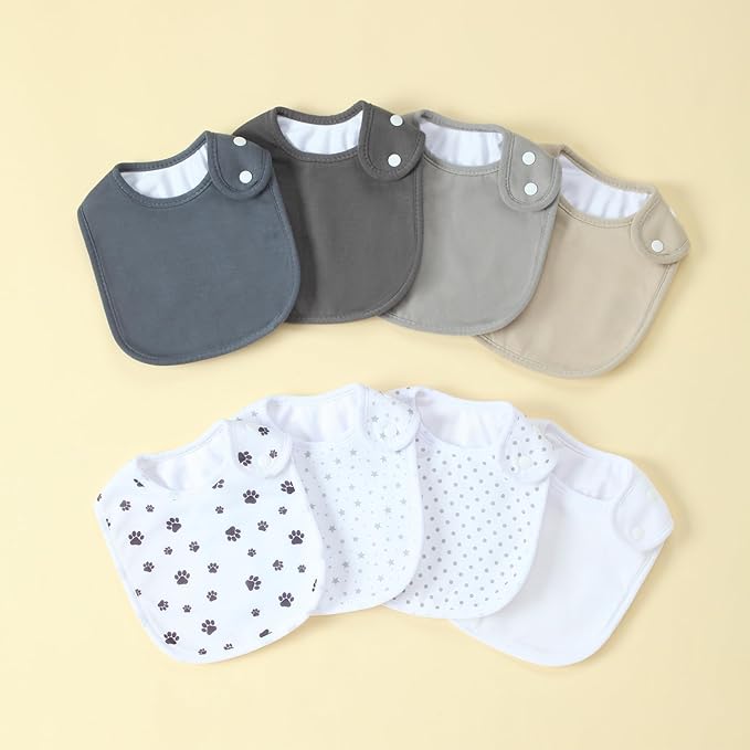 Waterproof Baby Bibs for Boys & Girls Soft and Absorbent Bandana Drool Bibs Set for Infant Newborn 0-12 Months