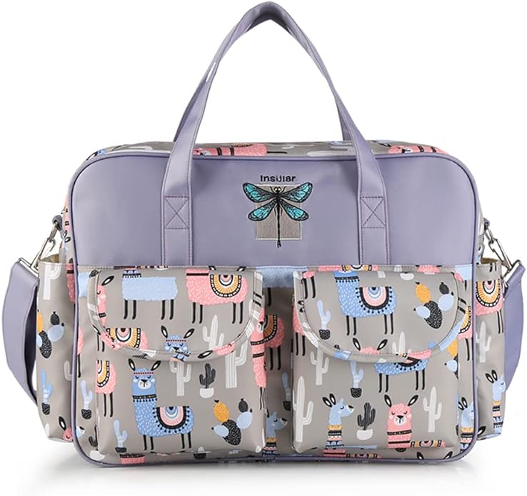 Kamay's Mummy Shoulder Bag Diaper Bag Chic Nappy Changing Bag Tote/Messenger Style Large with Changing Mat, Adjustable Straps