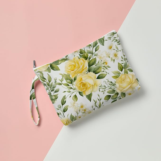 Fokongna Palm leaves Wet Bag Travel Wet Dry Bag Beach Bag Diaper Bag Wet Bag For Swimsuit Travel Makeup Bag Toiletry Bag