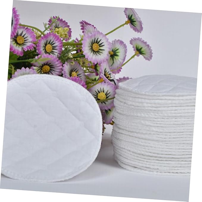 KOMBIUDA 20pcs Breast Pads Feeding Bra Pads Pads Breastfeeding Pads Feeding Pads Reusable Essentials Baby Products Cotton White Pregnant Woman Washable