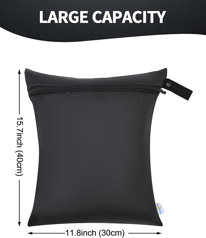 babygoal Wet Dry Bags 3 Pack, Waterproof Travel Bags for Baby Diapers, Beach, Pool, Gym, Swimsuits, Food Storage and Wet Clothes