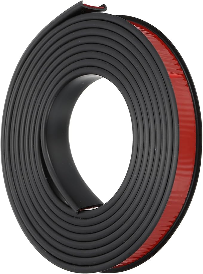 PATIKIL TPE U-Shape Edge Banding, 13/16 Inch x 16.4ft Self Adhesive Flexible Veneer Edging Trim Furniture Edge Protector for Shelf Cabinet Table Repair Restoration, Black