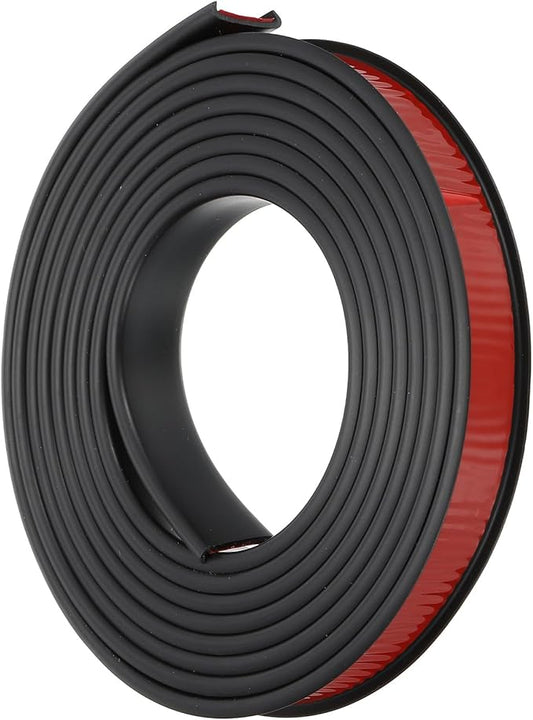 PATIKIL TPE U-Shape Edge Banding, 11/16 Inch x 16.4ft Self Adhesive Flexible Veneer Edging Trim Furniture Edge Protector for Shelf Cabinet Table Repair Restoration, Black