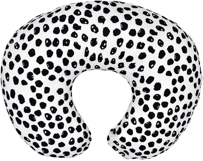 2 Pack Nursing Pillow Cover Slipcover for Breastfeeding Pillows, Soft and Comfortable Safely Fits On Standard Infant Nursing Pillows, Black