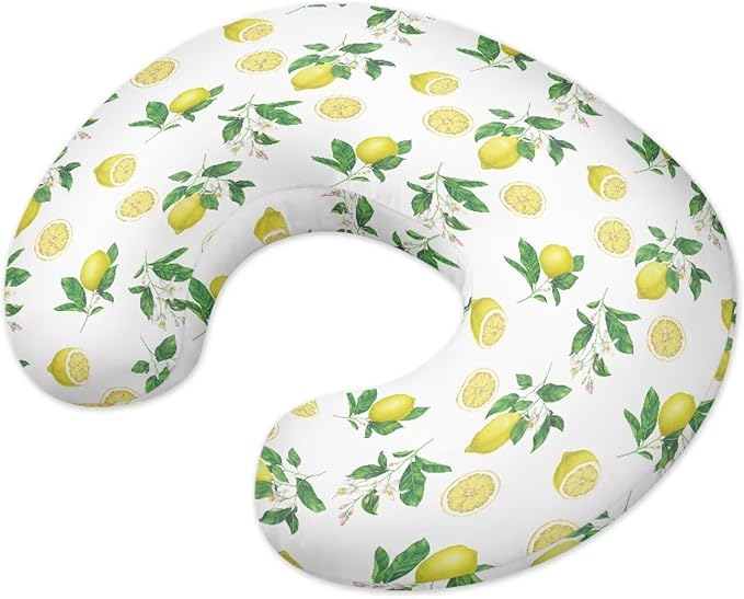 Nursing Pillow Cover, Ultra Soft Compatible with Pillow,Washable & Breathable，Fits The Original Support for Breastfeeding,Lemon