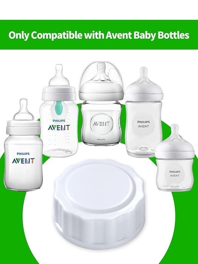 Travel and Storage Bottle Caps Compatible with Avent Baby Bottles, Bottle Lids Replacement, 8 Count