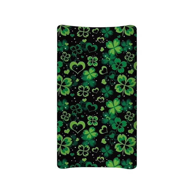 St Patrick's Day Baby Girl Changing Pad Cover Boys Diaper Change Table Sheet Cover Stretchy Changing Table Covers Soft Breathable