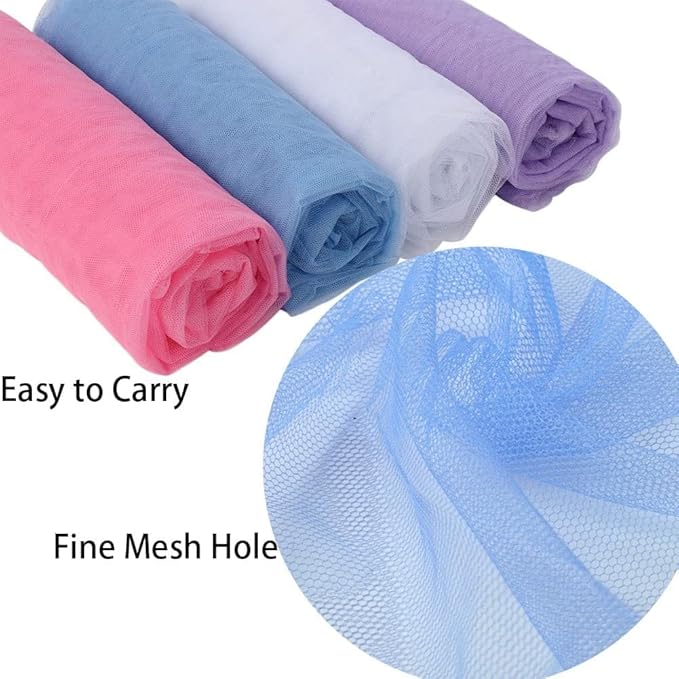 Mosquito Net for Bed - 4 Corner Bed Canopy with Fine Mesh Protection, Queen Size Bed, Easy Assembly Bug Net for Indoor/Outdoor Use, Camping & Travel