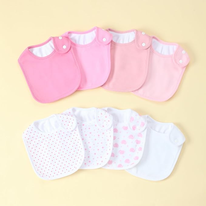 Waterproof Baby Bibs for Boys & Girls Soft and Absorbent Bandana Drool Bibs Set for Infant Newborn 0-12 Months
