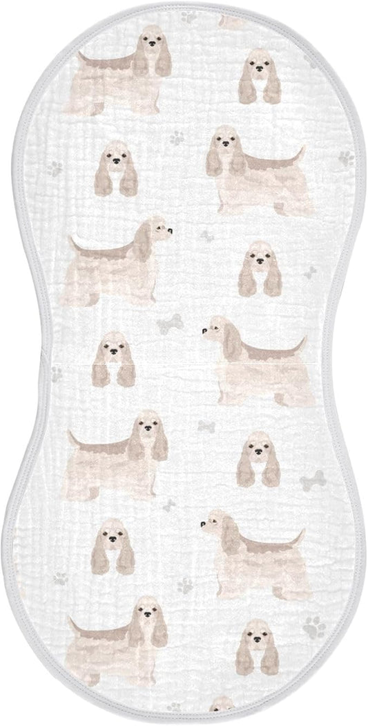 vvfelixl Burp Cloths American Cocker Spaniel for Baby Boy Girls Baby Washcloths Burp Rags 1 Pack