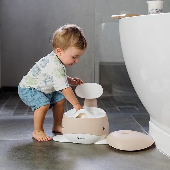 Kindsgut Whale Potty Training Toilet – Ergonomic Toddler Potty for Boys & Girls, Designed in Germany, Non-Slip & Easy Clean, Sand
