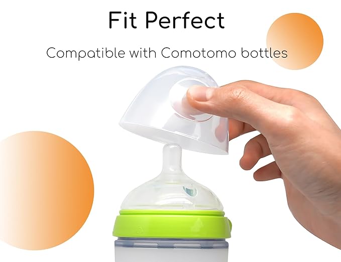 Baby Bottle Replacement Cap Lid for Comotomo 5 Ounce and 8 Ounce Silicone Bottle, 2 Count