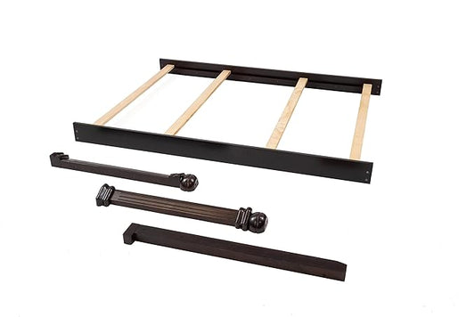 Full-Size Conversion Kit Bed Rails for Sorelle Crib & Changer Combos - Solid Wood Rail - Toddler & Adult Rail for Full-Size Beds - Nursery & Baby Furniture (Espresso - Vista Elite Crib & Changer)