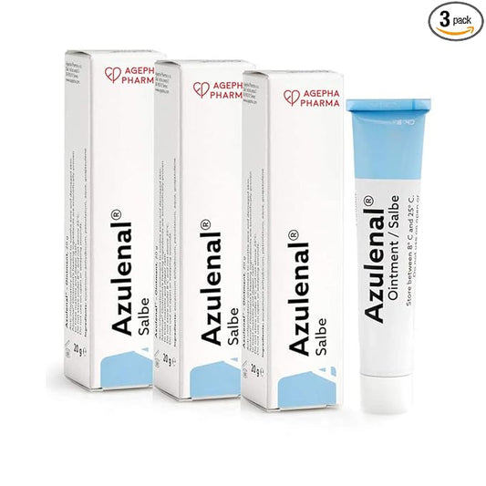 Azulenal Ointment with Guaiazulene | Wound and Healing Ointment for Diaper Rashes, Itches, Cuts, Burns, & Sore Nipples | Suitable for Use for Babies and Nursing Mothers | Made in Europe