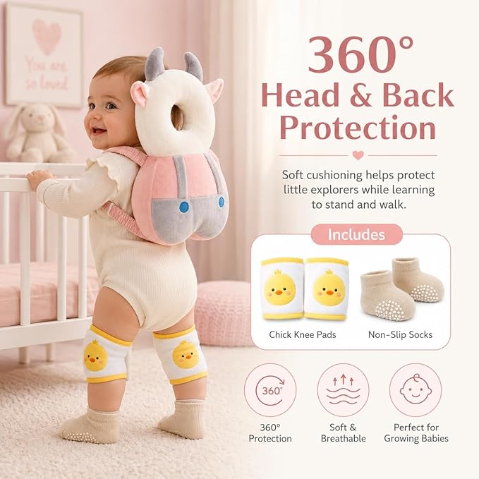 Baby Walker Head Protector BackpackToddler Adjustable Baby Head Protection Backpack (Style G)
