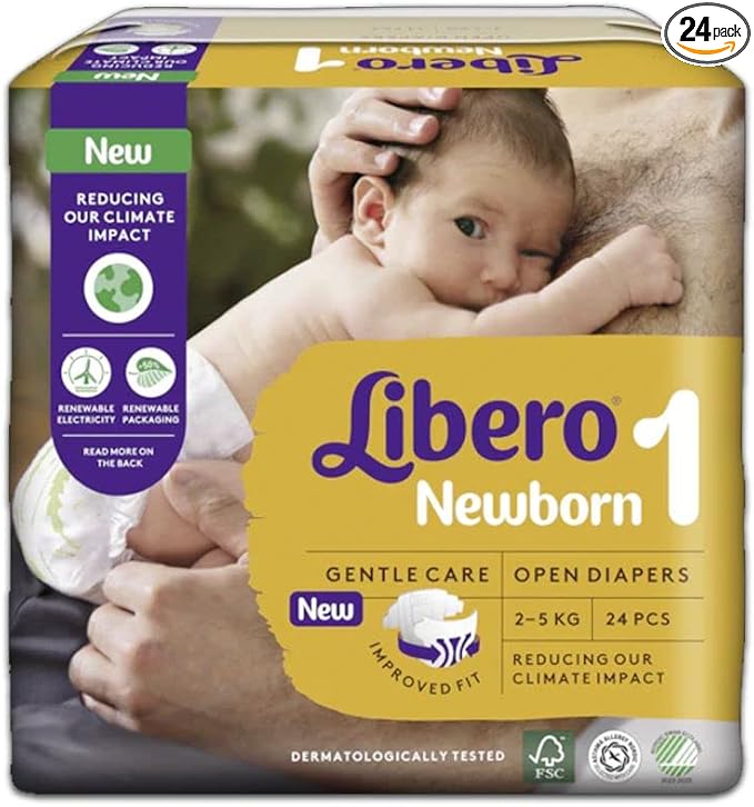 Libero Newborn - 1 Pannolini per Bambini da 2-5 Kg, 24 Pannolini
