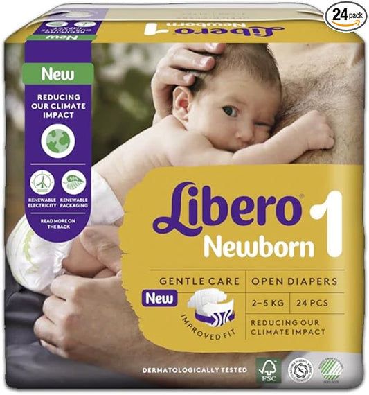 Libero Newborn - 1 Pannolini per Bambini da 2-5 Kg, 24 Pannolini