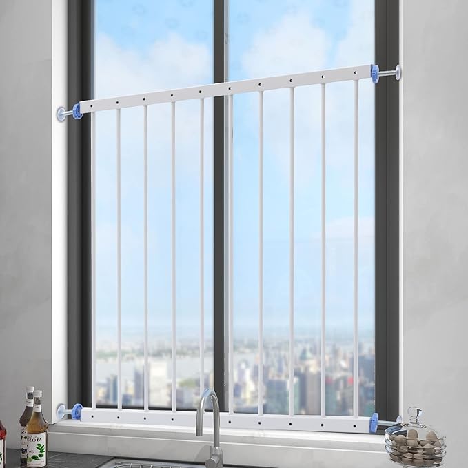 Baby Window Guards for Children, Adjustable Wide Kids Safety Window Guard Prevents Accidental Falls, Home Security Childproof Interior Bar Guard for Windows Wide 30.7" - 34.3"(1 Panels)