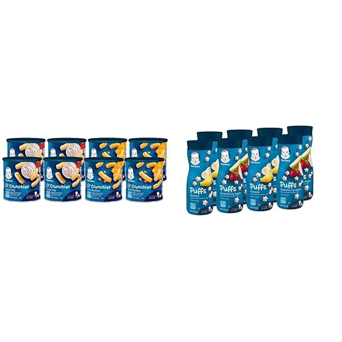 Gerber Baby Snacks Value Pack - Lil Crunchies & Puffs (8 Pack)