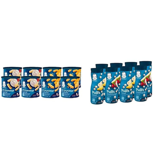 Gerber Baby Snacks Value Pack - Lil Crunchies & Puffs (8 Pack)