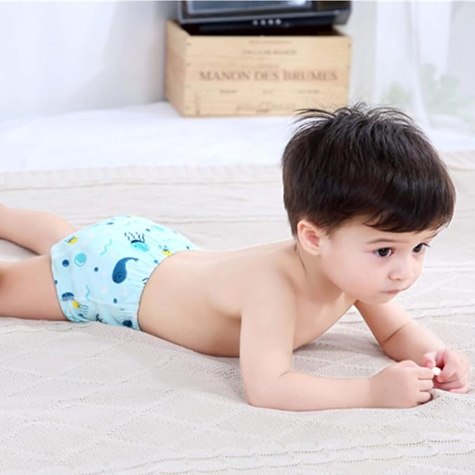 4 Pack Baby Toddler Potty Training Pants Layered Cotton Training Underwear for Toddlers Girls Boys