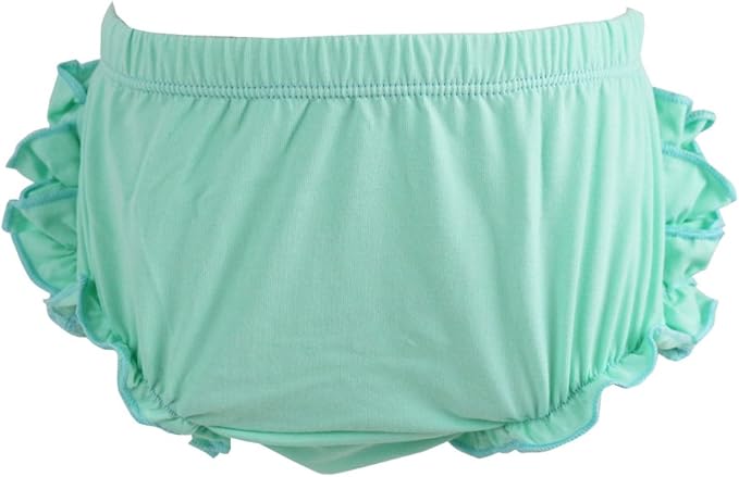 Wennikids Baby Girl's Cotton Shorts and Diaper Cover Bloomers Medium Aqua