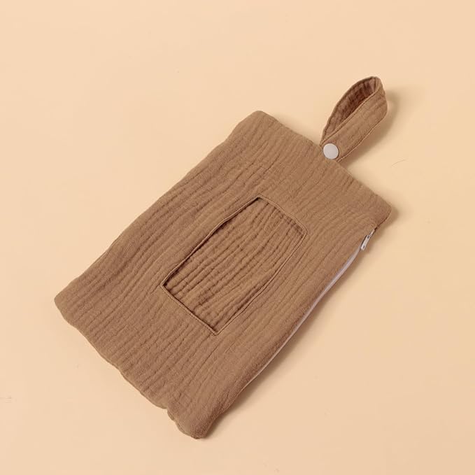 Baby Wipe Holder Portable Wipe Dispenser Strollers Storage Bag Container Double Layer Travel Carry Case for Diapers